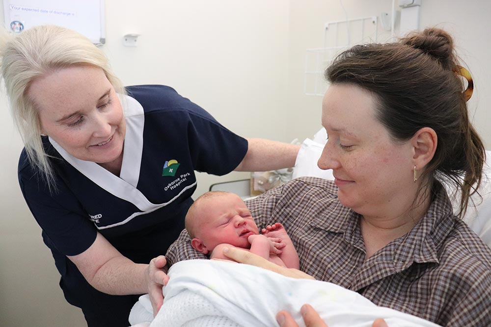 midwife with patient