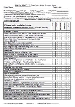 Brain Injury Vision Symptom Survey